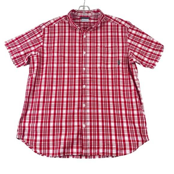 Columbia Other - Men's Columbia Regular Fit Stretch Fabric Plaid Short Sleeve Button Down XL 0030
